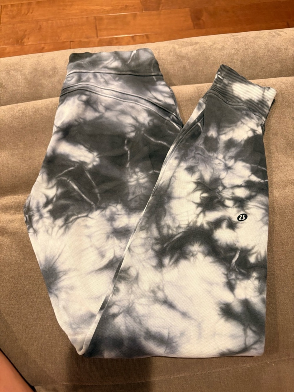 lululemon athletica Black & White Tie-Dye Sweatpants
